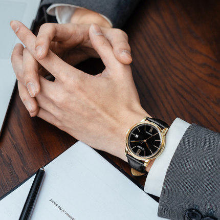 西铁城日本官方正品休闲皮带机械表学生潮流男士手表NJ0133-12E 商品图3