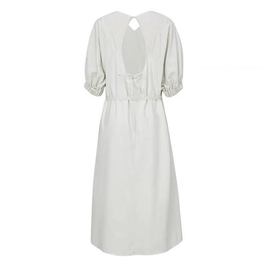 ME&CITY英伦风纯色收腰宽松气质连衣裙 商品图3