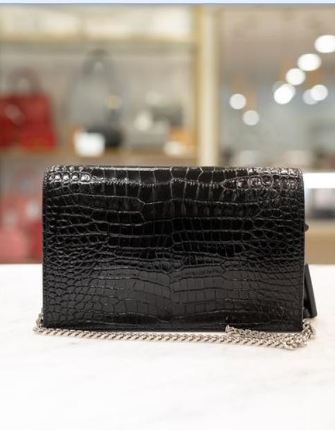 奥莱SAINT LAURENT圣罗兰（Kate）流苏鳄鱼链单肩包JPY带授权招加盟代理 商品图2