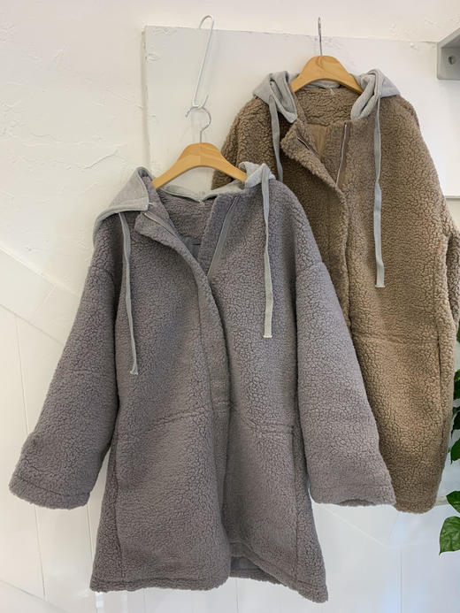 bovelie  Bobley / Hood可拆卸邓布羊毛外套JPY带授权招加盟代理 商品图0