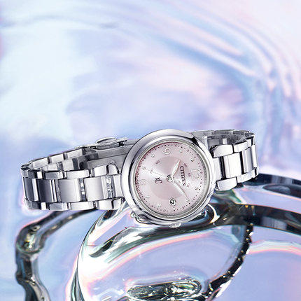 西铁城日本官方正品时尚优雅xC系列日期显示钢带光动能女表ES9460-53W 商品图3