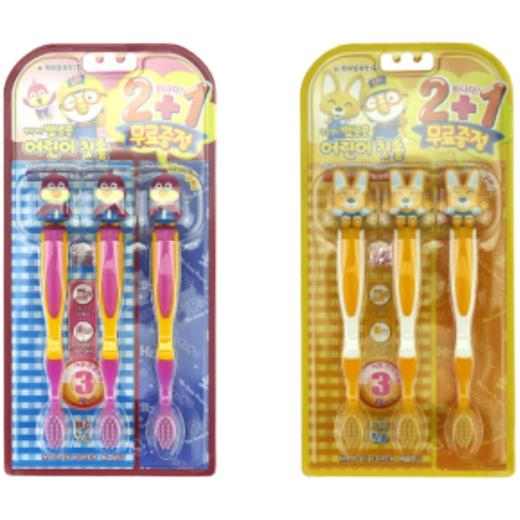 啵乐乐卡通儿童牙刷三件装--多种图案混配7包JPY带授权招加盟代理 商品图4
