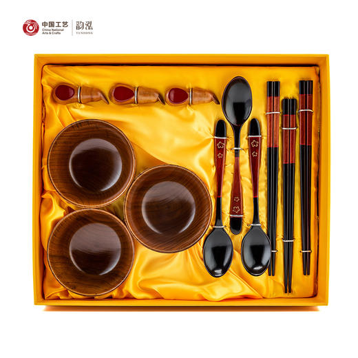 三口之家碗勺筷子礼盒套装家用送礼9027 商品图1