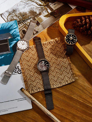 西铁城官方正品日期显示钢带防水复古简约机械男表NH8390-89A 商品图5