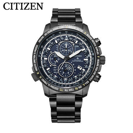 西铁城日本正品舒博钛™覆DLC光动能万年历 电波男表AT8195-85L 商品图1