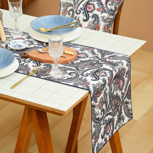 经典佩斯利美式轻奢北欧ins餐边柜茶几桌旗 商品图1