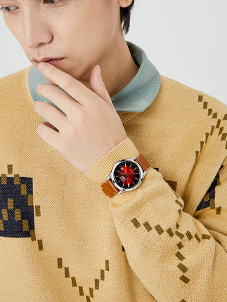 西铁城小牛皮表带不锈钢日期显示机械男表NH8390-11X 商品图3