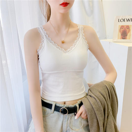 卡卡爆款大U外穿内搭打底文胸抹胸内衣轻奢蕾丝内衣女士吊带 商品图4