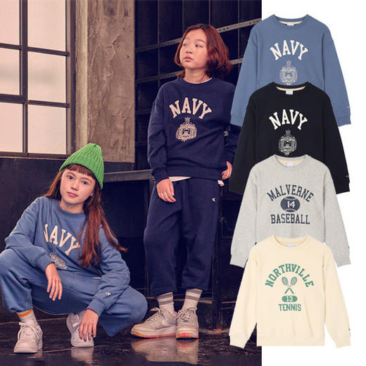 KIDIKIDI [杰出儿童]儿童印花彩色卫衣 中性休闲卫衣 韩版4色卫衣JPY带授权招加盟代理 商品图0