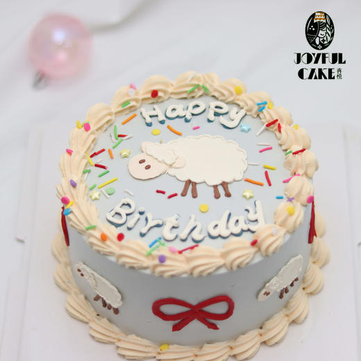 小绵羊手绘蛋糕 商品图0
