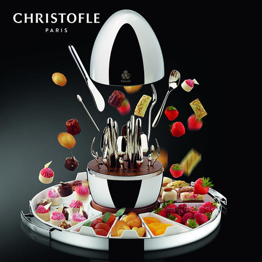 CHRISTOFLE 昆庭 MOOD Party 心境蛋聚会西餐餐具小食盘套装 商品图1