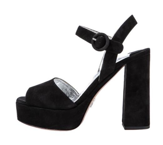 奥莱[普拉达]（1XP814 008 F0002）女士皮革绒面皮高跟鞋JPY带授权招加盟代理 商品图0