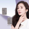 JU-D9580新款潮耳环女网红气质小巧黑色条纹耳钉韩国满钻棱形耳扣 商品缩略图0