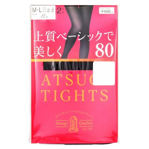 ATSUGI/厚木 秋夏薄款丝袜 80 M-L码 2双JPY带授权招加盟代理 商品图1