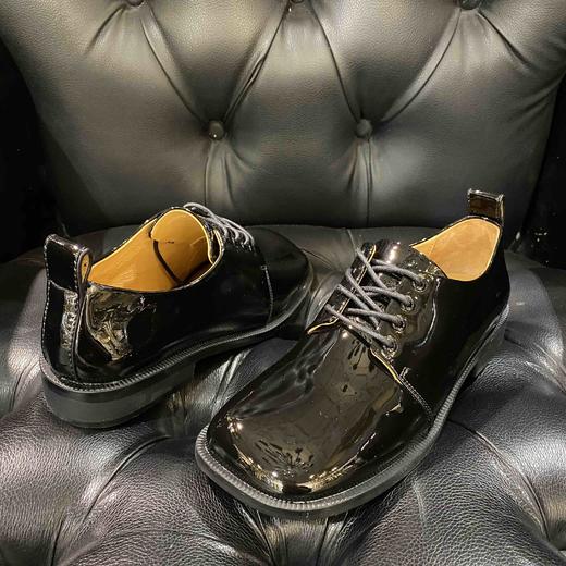 LFGJ 12802 小皮鞋女英伦风复古方头系带高面酷帅街头单鞋 商品图2