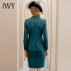 IWY/复古英伦风墨绿色职业套装女时尚名媛套裙OL高端气质工作服女CS1125-G 商品缩略图3