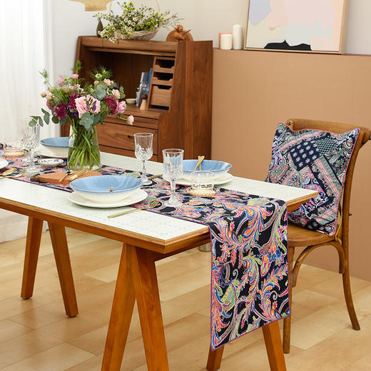 经典佩斯利美式轻奢北欧ins餐边柜茶几桌旗 商品图3