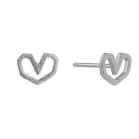 HESTIA PAPER HEART SILVER STUD SILVER EARRINGS 耳饰JPY带授权招加盟代理
