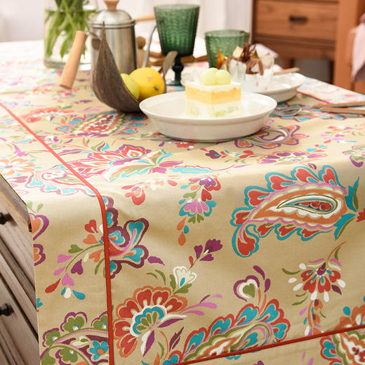 春意唐彩佩斯利田园美式复古茶几桌布 商品图2
