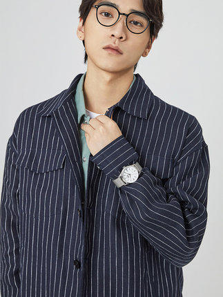 西铁城官方正品日期显示钢带防水复古简约机械男手表NH8396-82E 商品图4