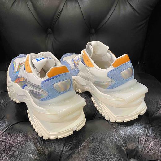 LFGJ 6807 糖果彩色老爹鞋厚底贝壳头真皮单鞋潮 商品图3