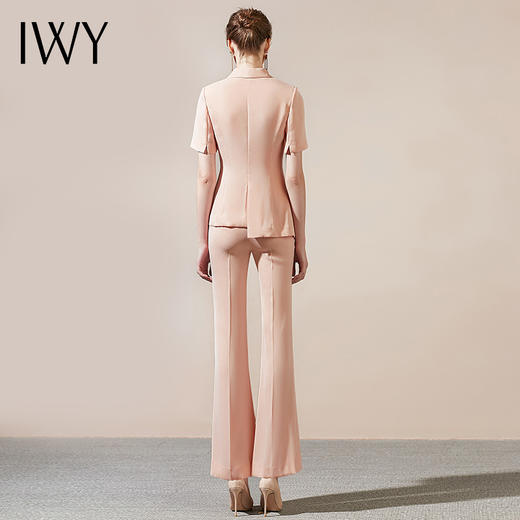 IWY/高级感西装套装女职业装气质女神范正装面试西服工装短袖工作服OL212007C1+P3 商品图4