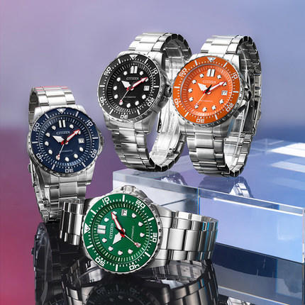 西铁城新品日本官方正品ME彩系列机械潜水手表运动男表NJ0120-81E 商品图1