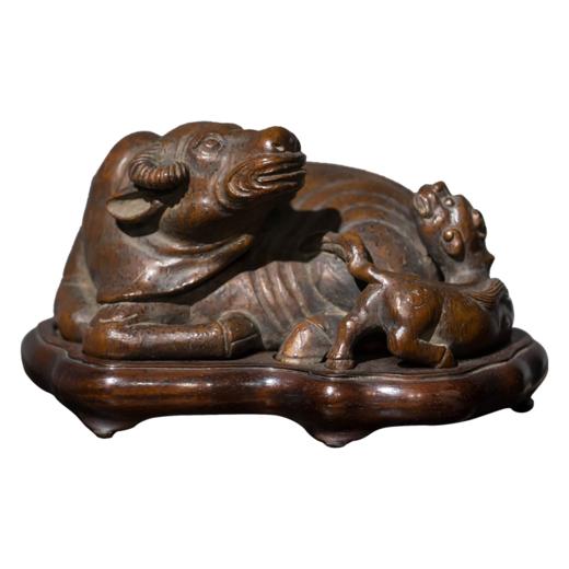 清代 竹雕卧牛摆件 商品图5