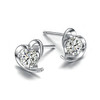 JU-ERDZHN034521情女爱心耳钉耳环女 镀银时尚清新柔美心形耳钉 韩版甜美饰品 商品缩略图0