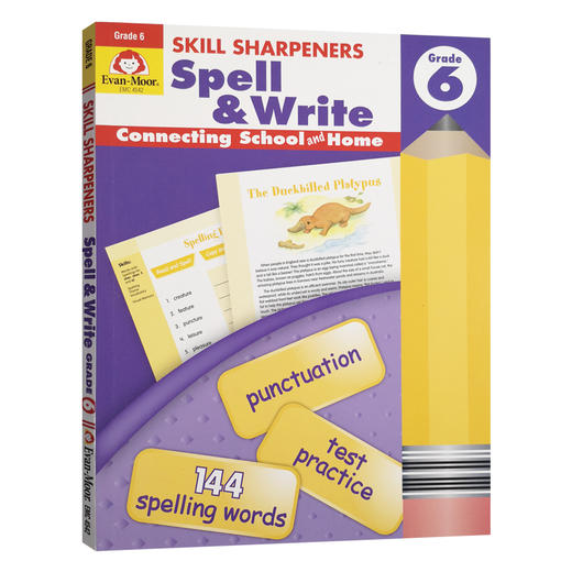 Evan-Moor Skill Sharpeners Spell & Write 技能铅笔刀拼写练习册  美国加州原版教辅 商品图8