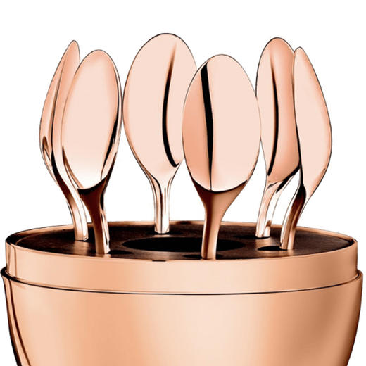 CHRISTOFLE 昆庭 MOOD Coffee 心境蛋咖啡勺套装 玫瑰金 商品图2