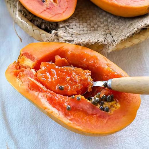 【臻选水果】海南树上熟红心木瓜甜糯可口精品果  五斤装（3-5颗左右）  顺丰快递 商品图2