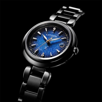 西铁城官方正品舒博钛钻石镶嵌日期显示光动能电波女表ES9466-57L 商品图1