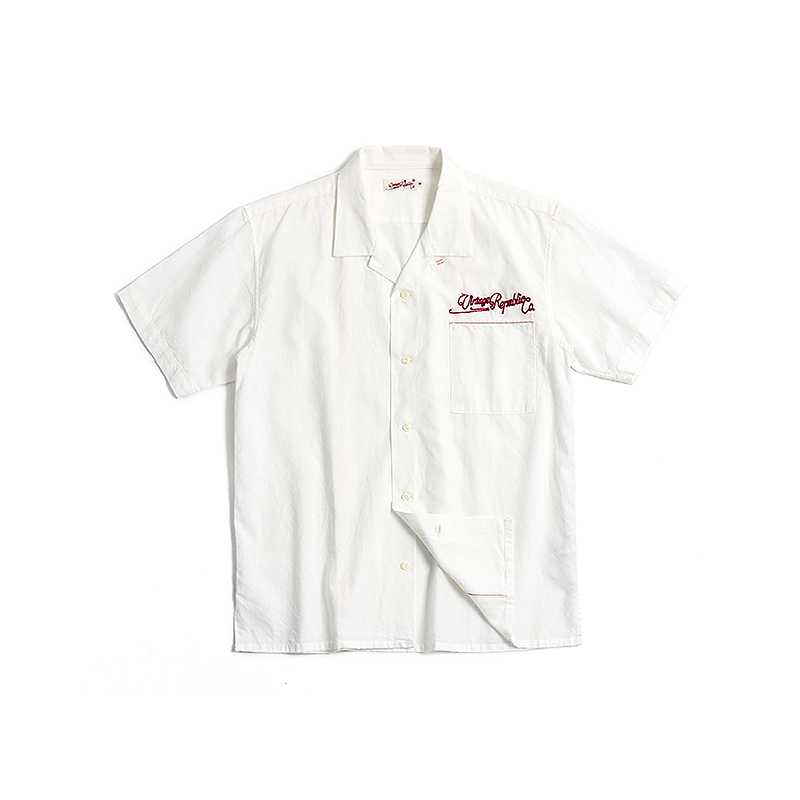 国棉壹厂/2019S3002/老干部短袖口袋工装衬衫VintageRepublic