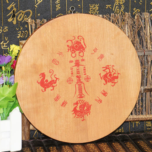 桃木立体本色麒麟摆件 商品图1