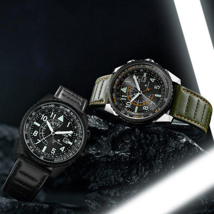 西铁城小牛皮带夜光深度防水日期显示光动能运动男表BJ7138-04E 商品图7