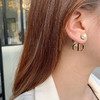 JU-D9876复古耳钉耳坠2021年新款潮法式网红女气质耳环双面大小珍珠耳饰女 商品缩略图1