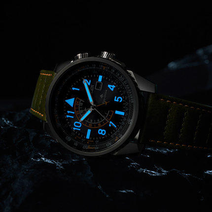 西铁城小牛皮带夜光深度防水日期显示光动能运动男表BJ7138-04E 商品图4