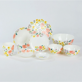 [现代住宅] 新款  可爱的玫瑰花图案餐具 花卉印花盘子JPY带授权招加盟代理