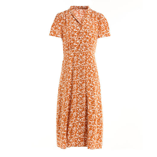 乔万尼真丝连衣裙14姆米02弹力双绉新款夏法式甜美v领碎花EI2E769 商品图4