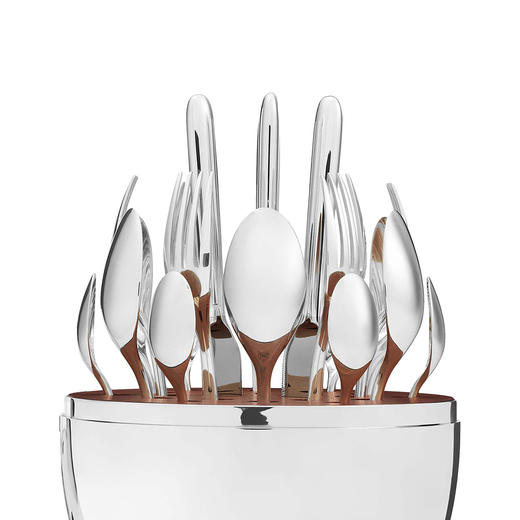 CHRISTOFLE 昆庭 MOOD 心境蛋系列 银色24件西餐餐具套装 商品图4