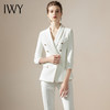 IWY/时尚英伦白色双排扣西装套装女七分袖正装西服职业装OL工装女CP1246-W 商品缩略图4