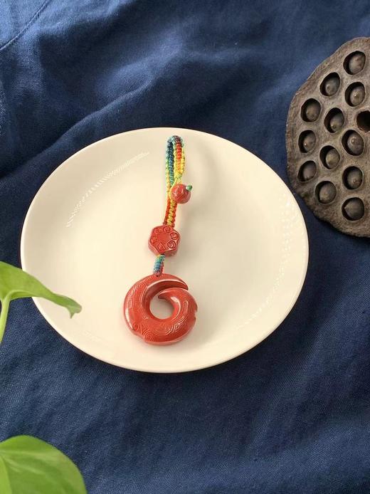 帝王砂仿古型博古纹手编彩绳钥匙坠 饰品美物 商品图4