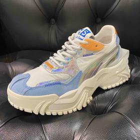 LFGJ 6807 糖果彩色老爹鞋厚底贝壳头真皮单鞋潮