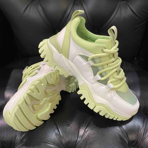 LFGJ 3719 真皮网纱系带时尚厚底运动鞋老爹鞋潮 商品图4