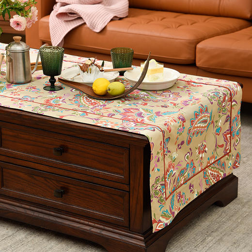 春意唐彩佩斯利田园美式复古茶几桌布 商品图0