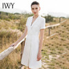 IWY/气质白色短袖连衣裙女高端职业装双排扣商务正装显瘦通勤西装套裙Q12096+YD-096 商品缩略图0