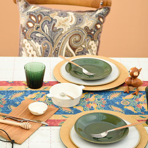 飞鸟与花美式复古茶几巾 商品图1