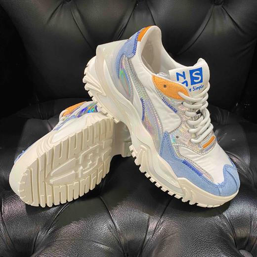 LFGJ 6807 糖果彩色老爹鞋厚底贝壳头真皮单鞋潮 商品图4