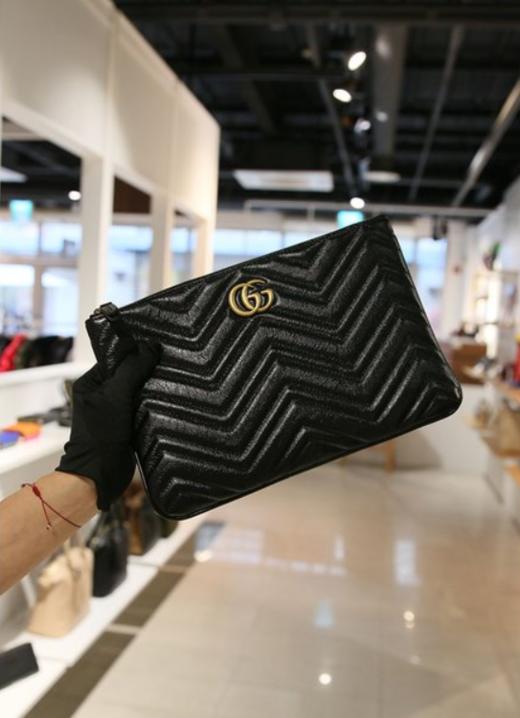 奥莱GUCCI古驰皮革手拿包（475317 DJ20T 1000）JPY带授权招加盟代理 商品图3